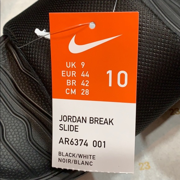 JORDAN BREAK SLIDE Black/White - Picture 8 of 16